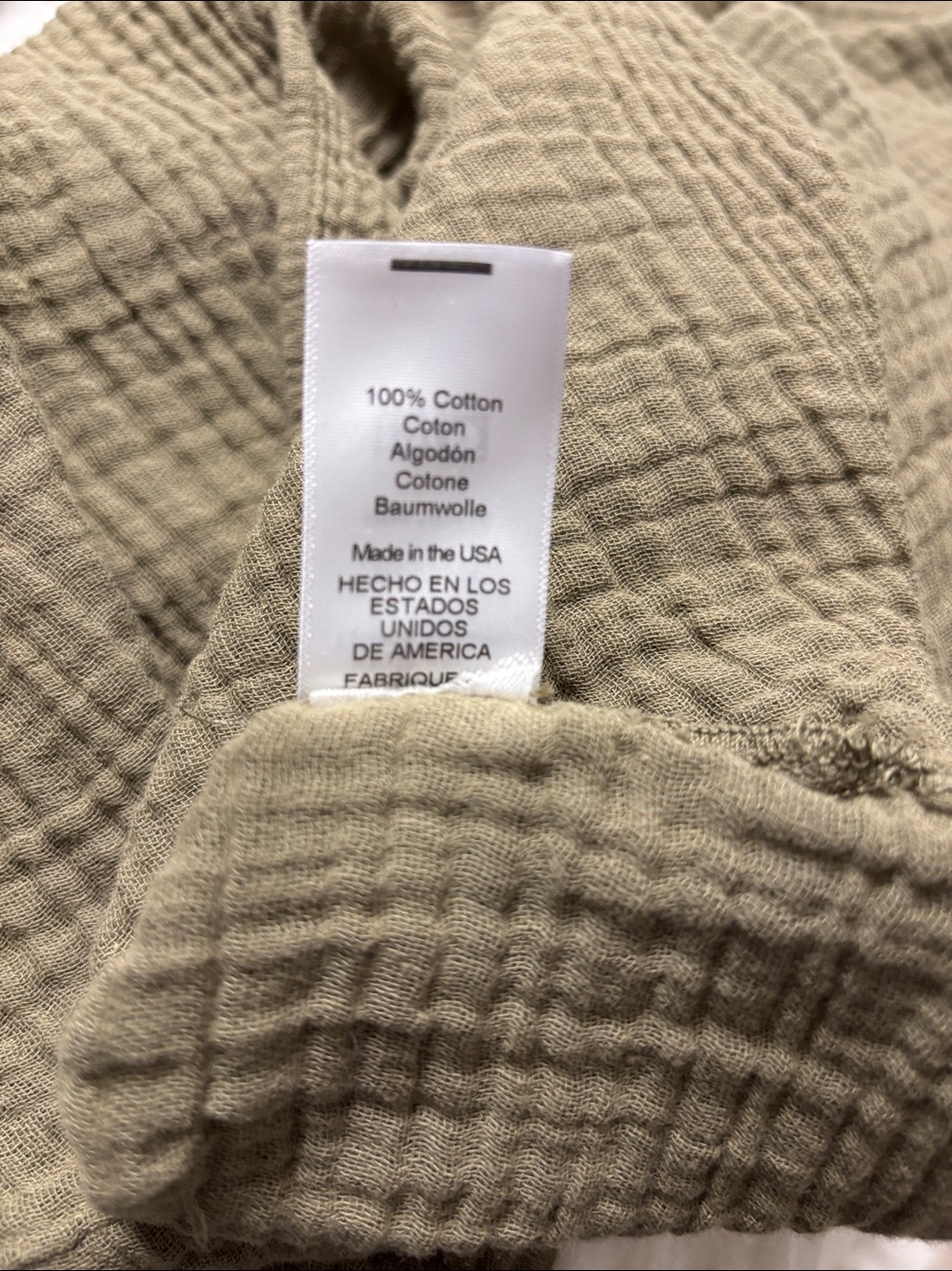 NWT Michael Stars Draya V-Neck Cotton Double Gauze Top Olive Size Medium - Picture 10 of 10